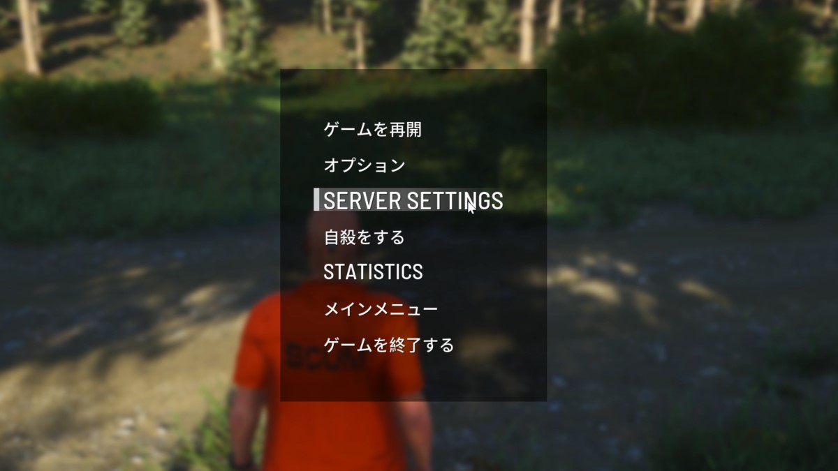 「SERVER SETTINGS」の項目